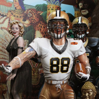 Jeremy Shockey sculpture for the New Orleans Saints