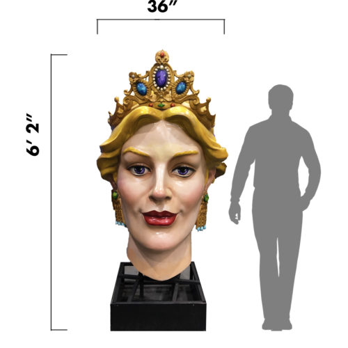 Mardi Gras Queen Head Rental Prop Dimensions